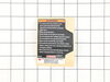 WARNING LABEL (LARGE) – Part Number: 089041033904