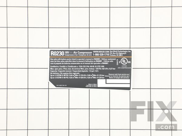 18706228-1-M-Ryobi-941488196-LABEL DATA R0230