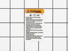 LABEL, WARNING – Part Number: 159831