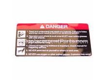 WARNING LABEL – Part Number: 904673