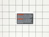 WARNING LABEL – Part Number: 90620516