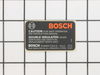 LABEL (CAUTION) – Part Number: 1601110916