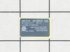 NAMEPLATE – Part Number: 2609136391