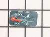 LABEL – Part Number: 2610917098
