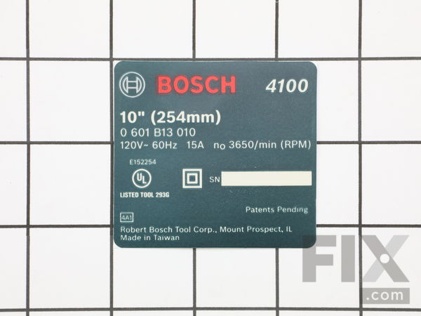 19513380-1-M-Bosch Tool-2610950039-NAMEPLATE