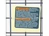 WARNING PLATE – Part Number: 3601119229