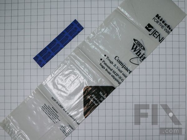 1964577-1-M-Whirlpool-W10165294RB-15 Inch White Plastic Compactor Bags - 60 Pack