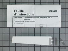 Crisper Shelf Support Kit – Part Number: 12001957