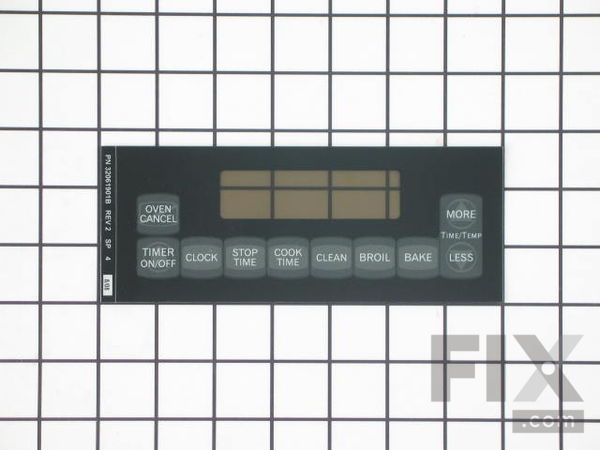 2034624-1-M-Whirlpool-32061901B-Clock Overlay Membrane - Black