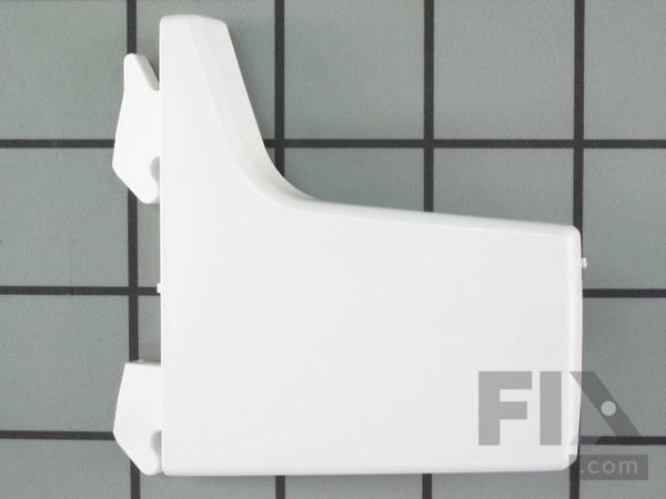 2120244-1-M-Whirlpool-D7681803-Retainer End Cap - Left Side - White