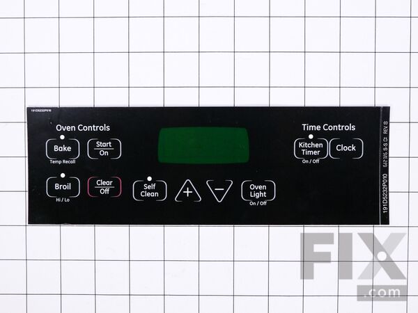 2321455-1-M-GE-WB27T11013-FACEPLATE GRAPHICS (Black)