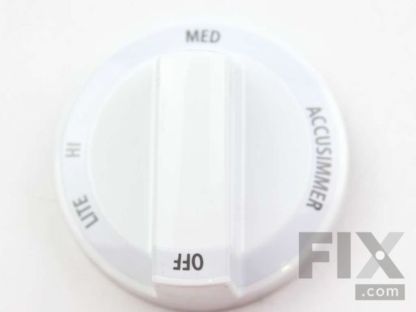 2329738-1-M-Whirlpool-W10177198-Knob, (Accusimmer) (White)
