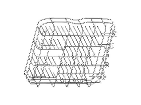 2355927-1-M-GE-WD28X10216-RACK Assembly LOWER