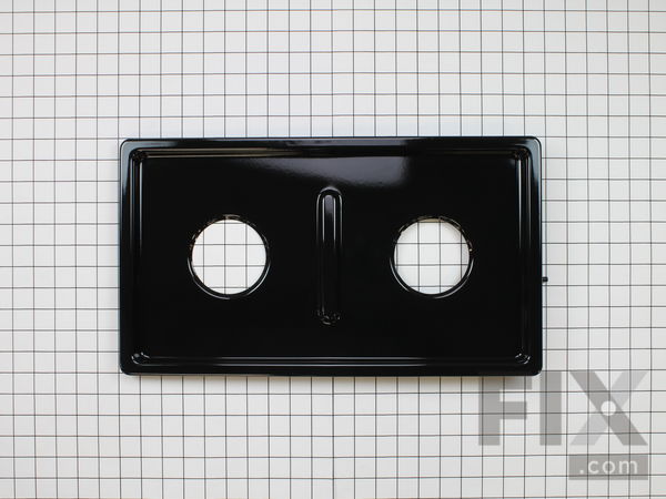 2356975-1-M-Whirlpool-3401X055-09-Double Burner Pan - Black