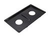 2356975-2-S-Whirlpool-3401X055-09-Double Burner Pan - Black