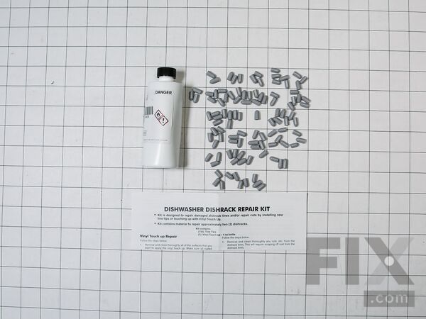 2362274-1-M-Whirlpool-4396840RC-Dishrack Repair Kit - Gray
