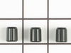 Clock Knob Kit - 3 Pack - Chrome – Part Number: WB3X459