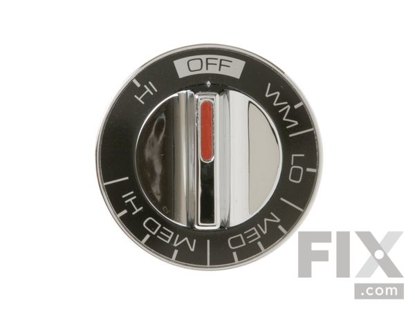 248791-1-M-GE-WB3X480           -Burner Knob with Clip - Black/Silver
