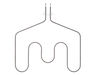 249350-3-S-GE-WB44X10016        -Bake Element with Male Push-On Terminals