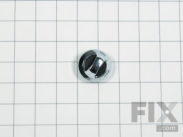 3489760-1-M-Whirlpool-W10339095-Function Knob - Chrome/Black