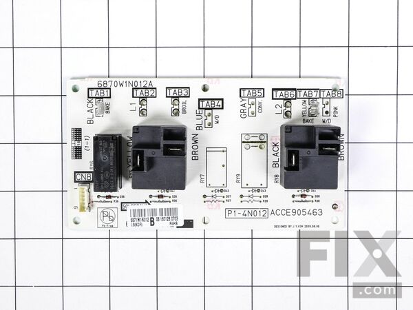 3530118-1-M-LG-6871W1N012B-Range Oven Relay Control Board