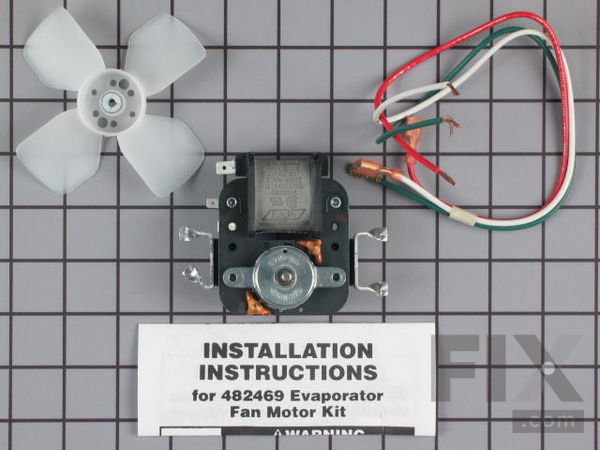 376600-1-M-Whirlpool-482469            -Evaporator Fan Motor Kit
