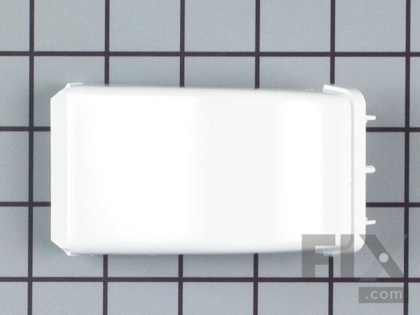 428666-1-M-Frigidaire-218758801         -Door Shelf End Cap - White - Left or Right Side