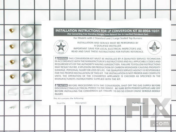 464973-1-M-Frigidaire-5303307190        -Natural Gas To Liquid Propane Gas Conversion Kit