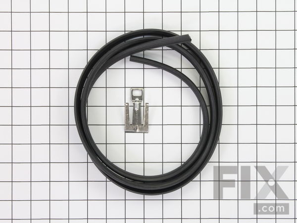 5136129-1-M-Whirlpool-W10542314-Dishwasher Door Gasket with Strike - Black