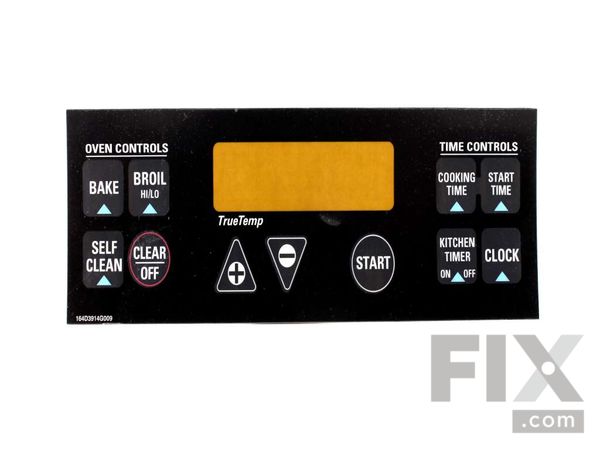 753796-1-M-GE-WB27T10456        -Range Oven Control Faceplate