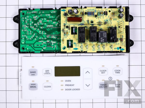 820822-1-M-Frigidaire-318185832         -Electronic Clock/Timer with Overlay - White
