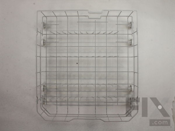 8746204-1-M-GE-WD28X10384-Dishwasher Lower Dish Rack with Wheels - Gray