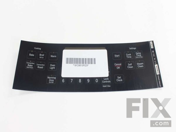 8754024-1-M-GE-WB07X20960-FACEPLATE GRAPHICS (BK)