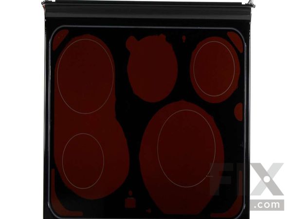8755852-1-M-GE-WB62X20907-RANGETOP GLASS Assembly Black