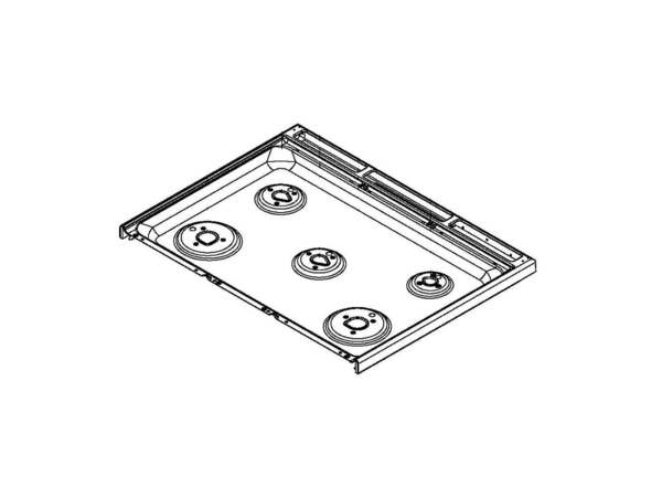 8755918-1-M-GE-WB63K10286- COOKTOP Assembly