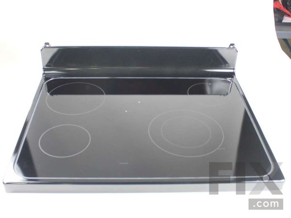 8768350-1-M-GE-WB62X20903-RANGE TOP GLASS Assembly - Black