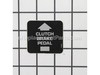 Decal Clutch & Brake – Part Number: 111632