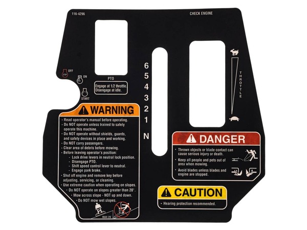 8849389-1-M-Exmark-116-4296-Decal, Console Ecs