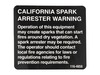 DECAL-SPARK ARRESTER – Part Number: 116-4858