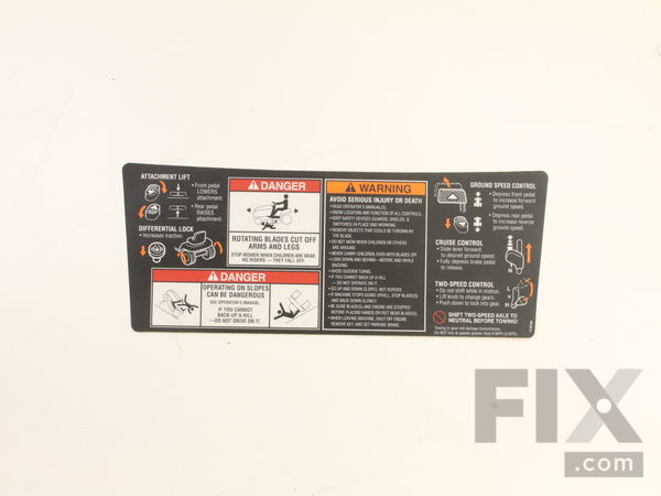 8885495-1-M-Simplicity-1718199SM-Decal, Operation Safety, Lower Panel