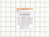 Decal, Requirements, Fuel – Part Number: 205397GS