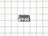 Label, Name Plate – Part Number: 20040-32150