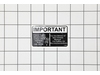 Oil Instruction Decal – Part Number: 35274