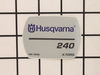 Decal 240 – Part Number: 545165947