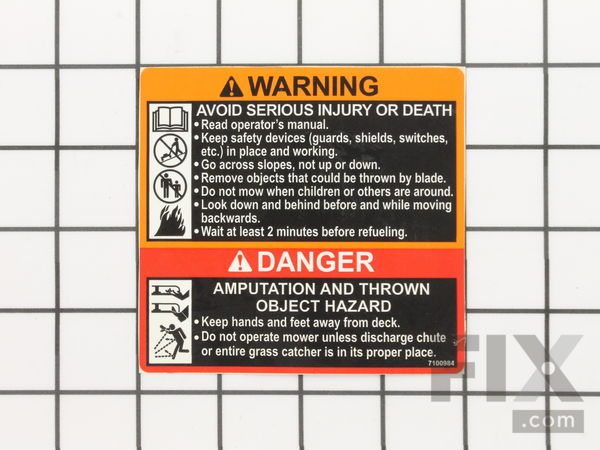 9089826-1-M-Snapper-7100984-Decal, Warning/Danger Wbm