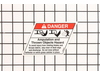 Lawn Mower Decal Danger Do Not Operate w/Out Deflector Shield – Part Number: 7101665YP