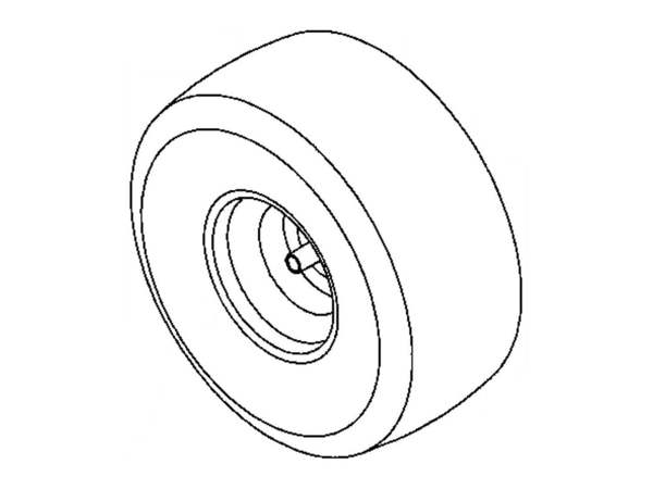 9105485-1-M-MTD-734-1675-Wheel Assï¿½y, Round Shoulder