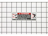 Label-Danger Chute – Part Number: 777S30503