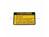 Caution Label – Part Number: 89019130131