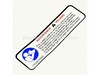 Label-Caution Spanish – Part Number: 89022809560